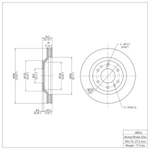 Buick Rainier Brake Rotor (1) - Front - R1 Concepts - Plain - `02-`05